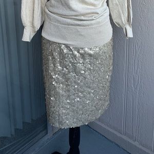Gold sequins party skirt